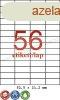 52,5x21,2 mm 56db/v Rayfilm ves etikett cmke [0302A]