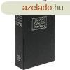 Pnz kazetta 240x155x55mm fekete knyv alak kulcsos