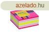 ntapad jegyzettmb, 51x51 mm, 250 lap, STICK N, neon rzsa