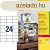 Etikett cmke, 70 x37mm, idjrsll poliszter, 24 cmke/