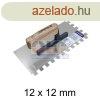 Kubala, fogazott glettvas rozsdamentes fa nyl 130 x 270 mm,