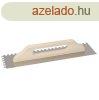 Kubala fogazott glettvas rozsdamentes 130 x 480 mm, 10x10 mm
