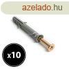 Handy Tipli + csavar - 10 x 80 mm - 10 db / csomag
