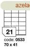 70x41mm 21 db/v Rayfilm ves etikett cmke [0533A]