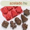 Karcsonyi szilikon tortaforma kszlet
