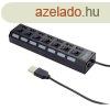 Gembird UHB-U2P7-03 USB 2.0 powered 7-port hub with switches