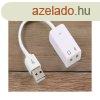 Kls USB hankrtya adapter mikrofon s hangszr csatlakozt