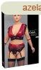 / Cottelli Bondage Plus Size - csipks melltart szett (piro