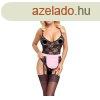 Cottelli - tltsz szobalny jelmez (fekete-pink)