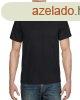 Rvid ujj kereknyak unisex pl, Gildan GI8000, Black-2XL