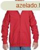 Cipzros kapucnis gyerekpulver, Gildan GIB18600, Red-XL