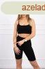 Crop top s rvid leggings szett magas derek 9354 fekete mo