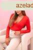 Hossz ujj, mly kivgs body blz, 13613-as modell, piros