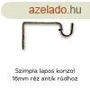 Lapos szimpla konzol 16mm-es rdhoz rz antik