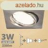 LED spot szett: mattkrm bill. keret, ngyzet + 2,9 Wattos, 