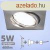 LED spot szett: mattkrm bill. keret, ngyzet + 4,5 Wattos, 
