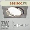 LED spot szett: mattkrm bill. keret, ngyzet + 6,5 Wattos, 