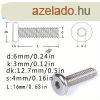 304-es rozsdamentes acl bels hatszglet laposfej fordto