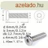 304-es rozsdamentes acl bels hatszglet laposfej fordto