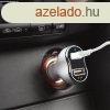 MNC Auts szivargyjt adapter - 2 x USB - fehr