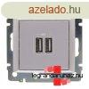 Valena 2XUSB tlt aljzat, 1500 mA, alumnium, Legrand 77027