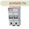 Szolr hengeres biztost aljzat 10x38mm 2P 1000V PMX-10
