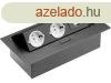 Irodai asztalba sllyeszthet eloszt 2db dugalj 2db USB fek