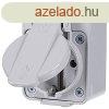 Vzmentes fldelt egyes dugalj szrke IP44