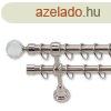 Landhouse 19mm karnis dupla inox Akvamarin vggel