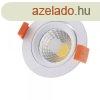 LED spotlmpa, 8W, COB, kerek, billenthet, meleg fehr fny