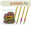 Ceruza markolat, spirl, szilikon, neon, 72 db/display, Silk