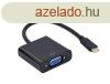 Gembird A-CM-VGAF-01 USB Type-C to VGA adapter cable 15cm Bl