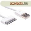 Akyga AK-USB-08 USB-Apple 30-pin cable 1m White