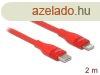 DeLock USB-C to Lightning male/male cable 2m Red