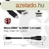 Club3D Micro HDMI to HDMI cable 1m Black