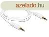 DeLock Cable Stereo Jack 3.5 mm 4 pin male > male 1m Whit