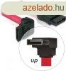 DeLock Cable SATA 30cm up/straight Red