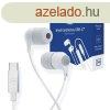 3mk Wired Earphones USB-C Headset White