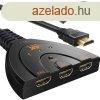 HDMI kapcsol 3 bemenettel - fekete