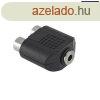 3,5mm JACK aljzat -> 2x RCA aljzat talakt