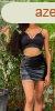  Ni miniszoknya latex look szexis fekete S-M mret 