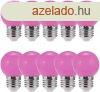 Sznes Led izz, G45, rzsaszn, E27 foglalat, 2 W, 5 db ks