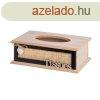 Zsebkendtart doboz HEARTS Fa Szraz meleg Fa MDF 27 x 16 x