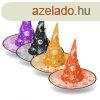 Halloween-i boszorkny kalap - 4 szn, poliszter - 38 x 34 