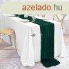 Luxus smaragdzld poliszter asztali fut
