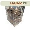 Karcsonyi toboz dsz, 6 cm-es, 12 db-os - rzsaszn mix