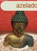 Buddha rz mellkas szobor, fekete-rz - 28 cm