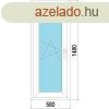 60x150 manyag ablak, egyszrny, buk/nyl, 3 rteg vegg
