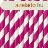 Szvszl magenta-fehr cskos 19,5 cm, 10 db/csomag