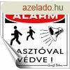 Informcis matrica, 8,7x8,3 cm, "Riasztval vdve"